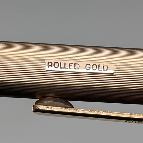 British Vintage Yard O' Red Rolled Gold Propelled Pencil in Case